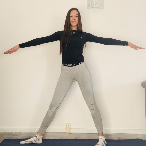 La posture du triangle ou Trikonāsana - Yoga - Etape 1